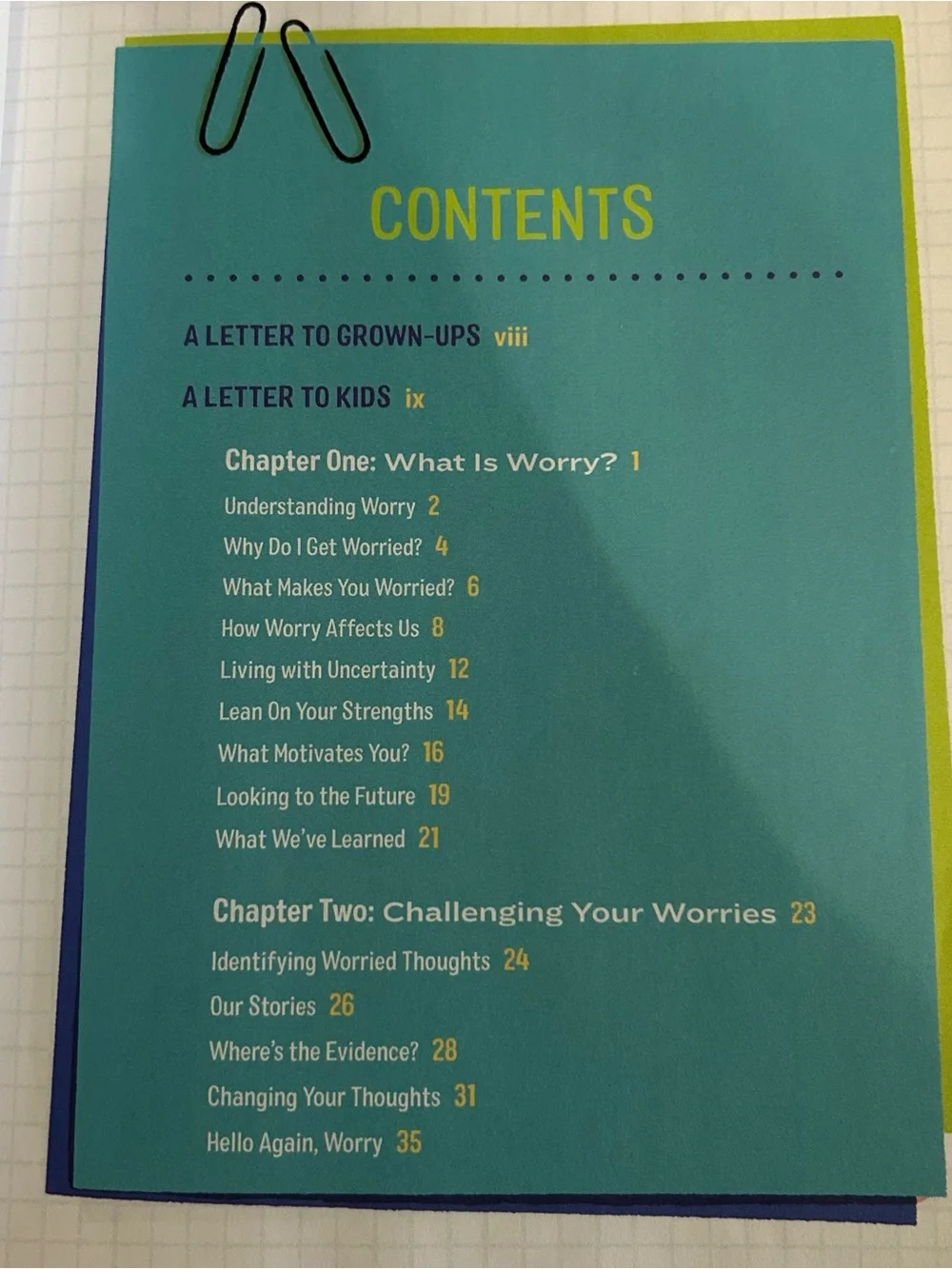Worry Workbook for Kids ages 8-12